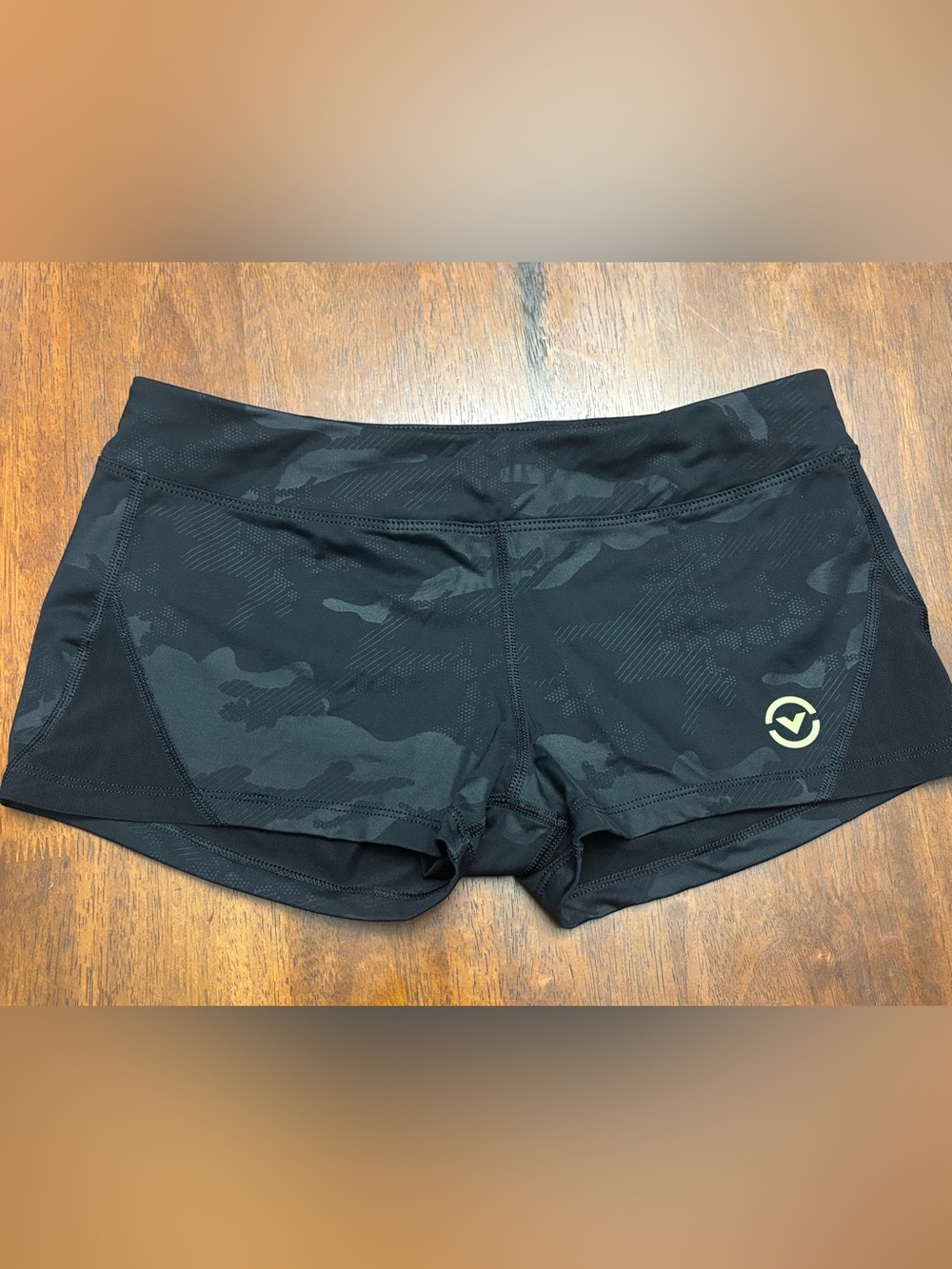 Virus Women's Black Camouflage Athletic Shorts